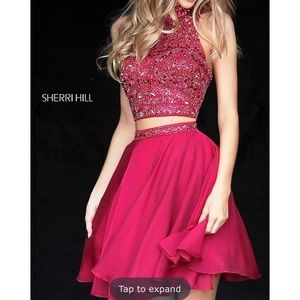 Sherri Hill Two Piece Beaded Homecoming Dress